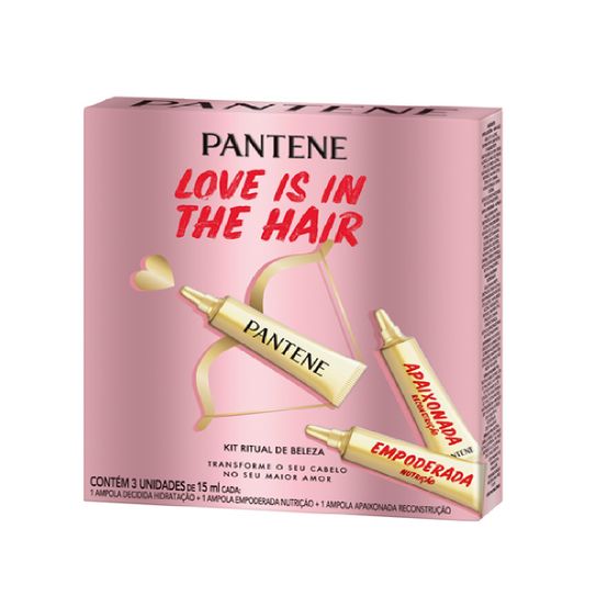 Creme de Tratamento Pantene Love Is In The Hair com Amp 3 Ampolas
