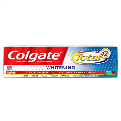 Creme Dental Colgate Gel Total 12 Whitening 90g