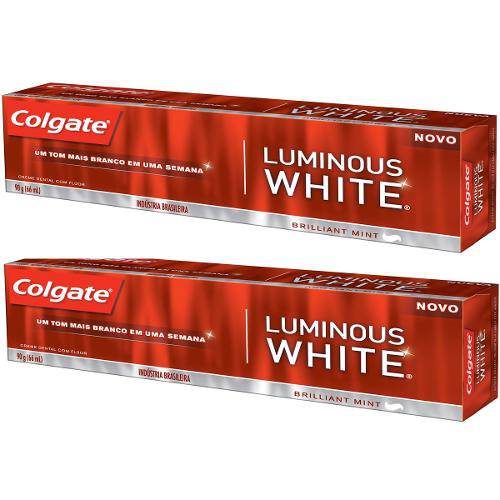 Creme Dental Colgate Luminous White 90g C/2 Unidades