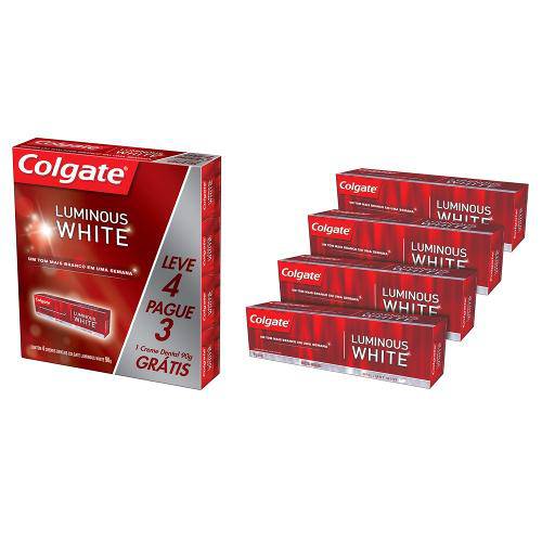 Creme Dental Colgate Luminous White 90g Leve 4 Pague 3