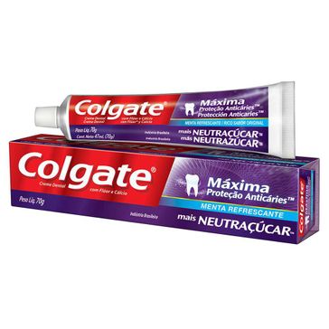 Creme Dental Colgate Máxima Proteção Anticáries + Neutraçucar 70g