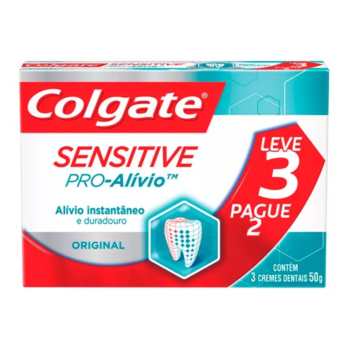 Creme Dental Colgate Sensitive Pro-Alivio Leve 3 Pague 2 com 50g Cada