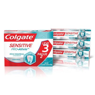 Creme Dental Colgate Sensitive Pró Alívio Original 50g Leve 3 Pague 2