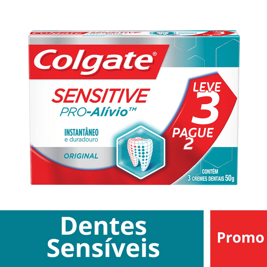 Creme Dental Colgate Sensitive Pro-Alívio Original 50g Leve 3 Pague 2