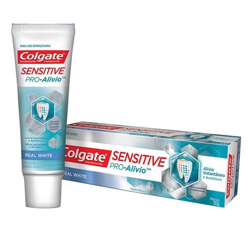 Creme Dental Colgate Sensitive Pro-Alívio Real White 110g