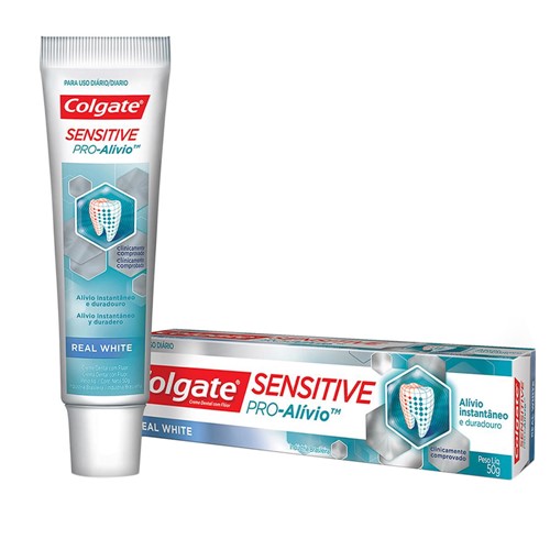 Creme Dental Colgate Sensitive Pro-Alívio Real White 50g