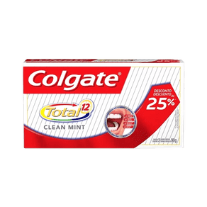 Creme Dental Colgate Total 12 Clean Mint 90g com 25% de Desconto na 2 Unidade