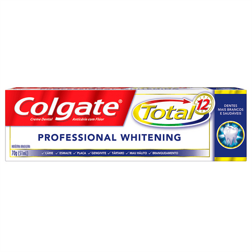 Creme Dental Colgate Total 12 Professional Whitening - 70g
