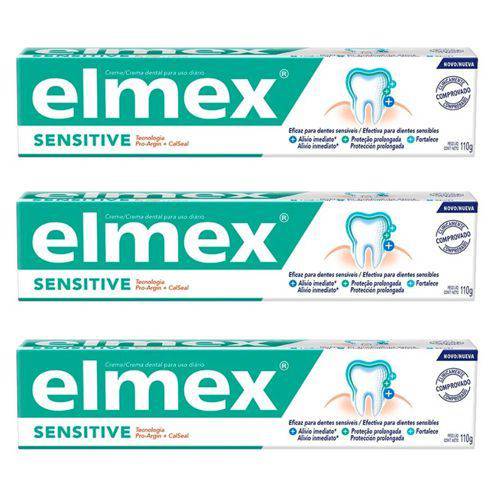 Creme Dental Elmex Sensitive 110g - Kit 03 Unidades
