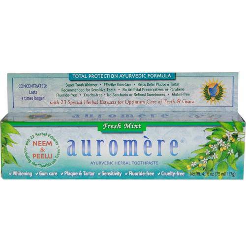 Creme Dental Natural Indiano - Auromère Fresh Mint - 117g - Auromère