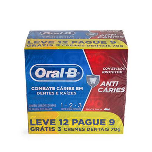 Creme Dental Oral-B 123 70g Leve 12 Pague 9