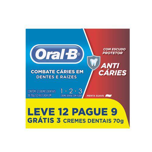 Creme Dental Oral-B 123 70g Leve 12 Pague 9