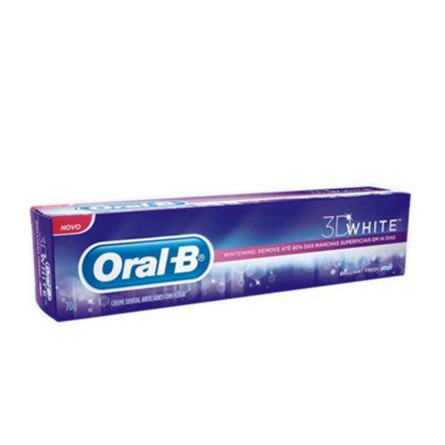 Creme Dental Oral B 3dwhite Brilh Freshampoo 70gr
