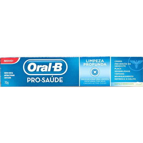 Creme Dental Pro-Saúde Limpeza Profunda Hortelã Refrescante 70g - Oral-B