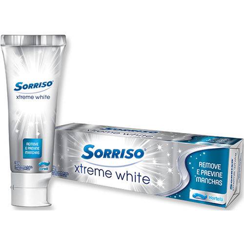 Creme Dental Sorriso Xtreme 12x70g White Hortela Caixa com 12 Unid de 70gr