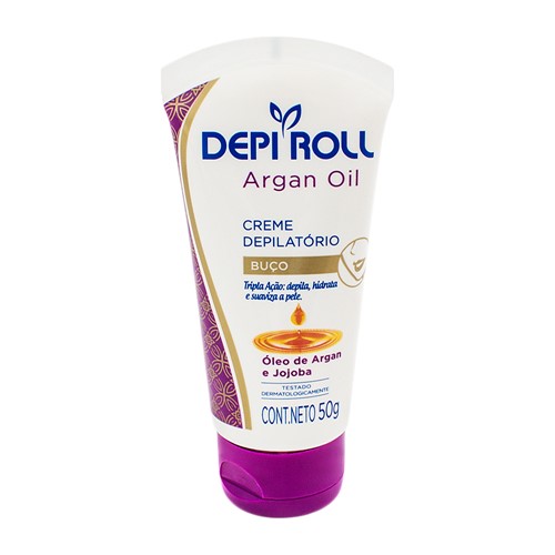 Creme Depilatório Facial DepiRoll Argan Oil Depilador DepiRoll Argan Oil Cera Creme para Buço com 50g