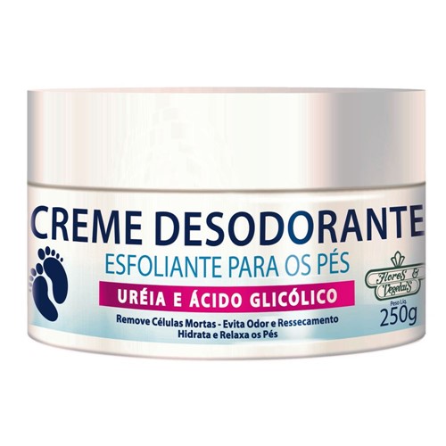 Creme Desodorante e Esfoliante P/ os Pés Flores e Vegetais - 250g