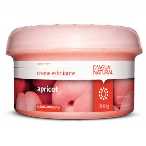 Creme Esfoliante, Óleo e Semente de Apricot, Média Abrasão, 300g - Dágua Natural