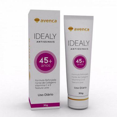 Creme Facial Antirrugas Antissinais Avenca 45+ Idealy 30g