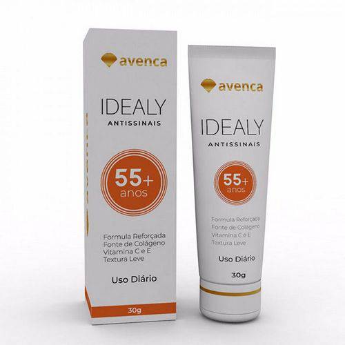 Creme Facial Antirrugas Antissinais Avenca 55+ Idealy 30g