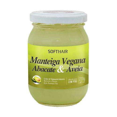 Creme Manteiga Vegana Abacate & Aveia Soft Hair 220g