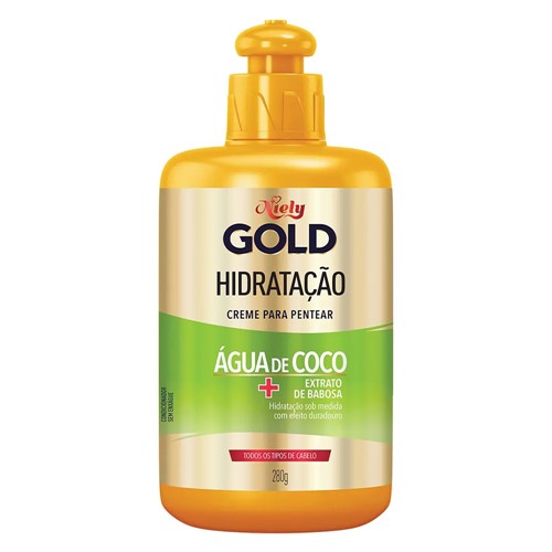 Creme para Pentear Niely Gold Hidratação Milagrosa Água de Coco 280g