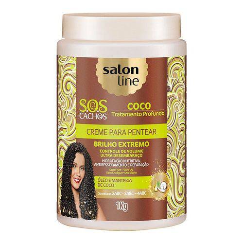 Creme para Pentear Salon Line SOS Cachos Tratamento Profundo Coco - 1kg