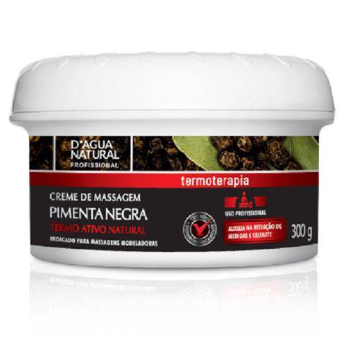 Creme Pimenta Negra 300g - D Agua Natural