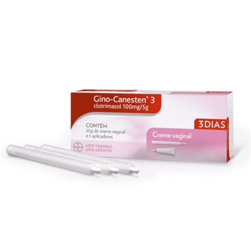 Creme Vaginal Bayer Gino Canesten 3 20g + 3 Aplicadores