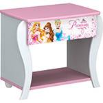 Criado-Mudo Infantil Princesas Disney Star 5A 1 Gaveta - Branco e Rosa - Pura Magia