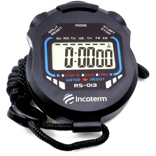 Cronometro Digital para Esportes e Produção com Alarme e Relogio Incoterm