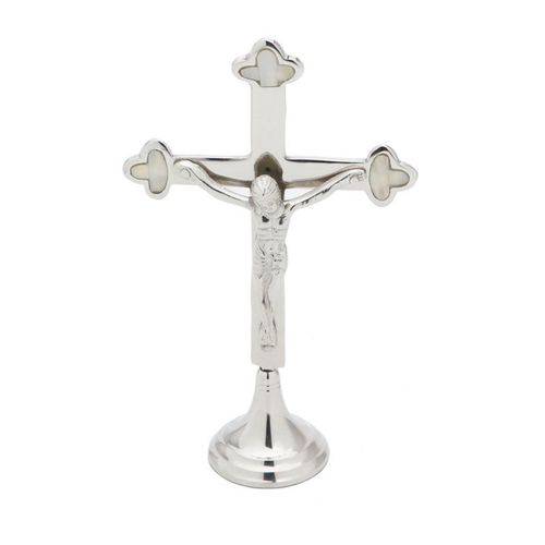 Crucifixo com Base de Latão 19cm Prestige