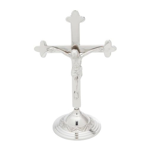 Crucifixo com Base de Latão 21cm Prestige
