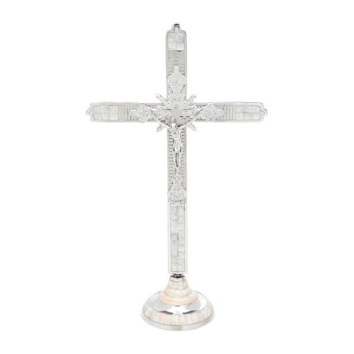 Crucifixo com Base de Latão 57cm Prestige