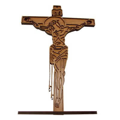 Crucifixo de Madeira - 30 Cm | SJO Artigos Religiosos
