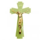 Crucifixo de Parede Luminoso com Cristo Dourado - 20 Cm | SJO Artigos Religiosos