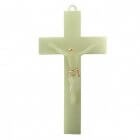 Crucifixo de Parede Luminoso com Cristo Dourado - 22 Cm | SJO Artigos Religiosos