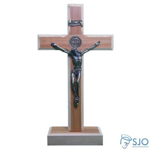 Cruz de Madeira - Medalha de São Bento - 10 X 6 | SJO Artigos Religiosos