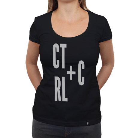 Ctrl+C - Camiseta Clássica Feminina