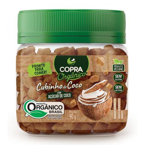 Cubinho de Coco com Açucar de Coco 90g - Copra