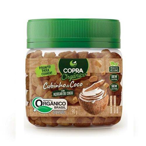 Cubinho de Coco Orgânico 90g Copra