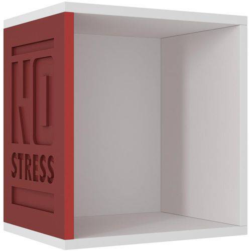 Cubo Aberto no Stress Colors Branco e Vermelho BRV Móveis