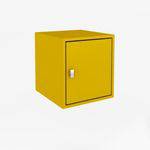 Cubo Decorativo com Porta Movelbento Amarelo Cub005