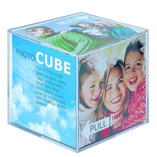 Cubo em Acrilico para 6 Fotos 8,5x8,5 Cm