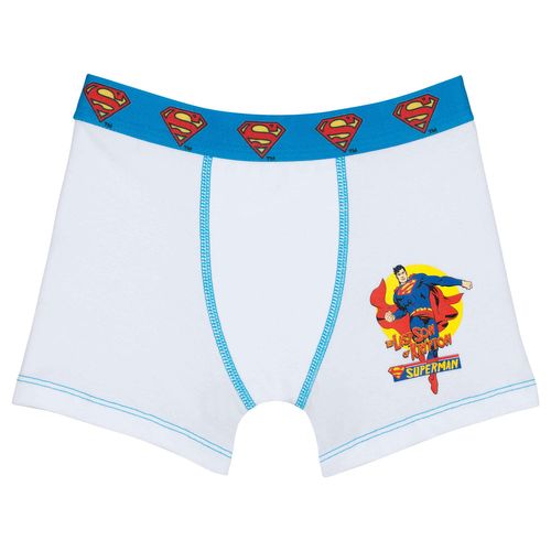 Cueca Superman Boxer (Infantil) Tamanho: G | Cor: Branca