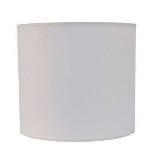 Cupula Bella Cilindrica Tecido Branco 18x20cm Ex760br Abajur