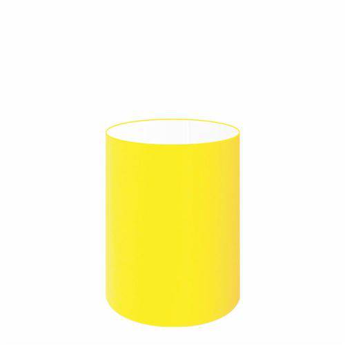 Cupula em Tecido Cilindrica Abajur Luminaria Cp-4012 18x25cm Amarelo