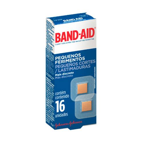 Curativo Band Aid Pequenos Ferimentos com 16 Unidades