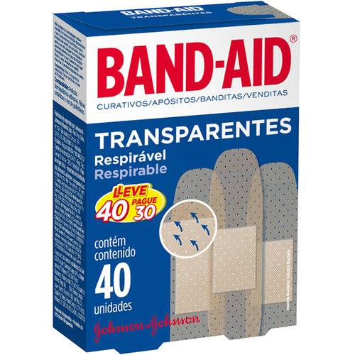 Curativo Band-aid Transp 40un/pg30u