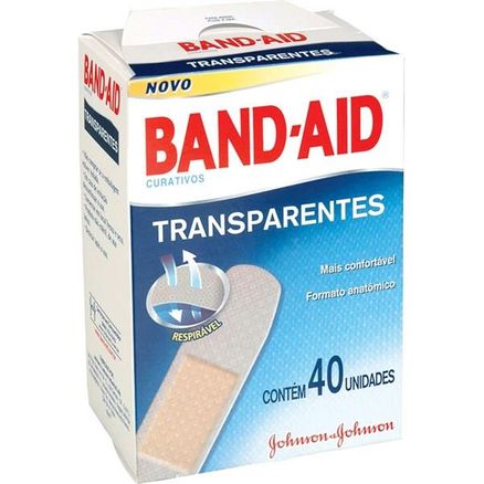 Curativo Band Aid Transparente 40 Unidades